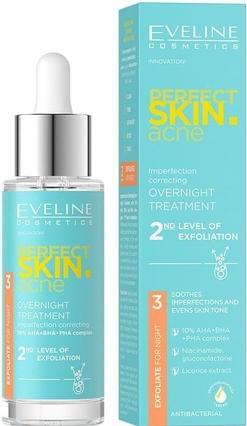 Produktbild Eveline Perfect Skin.Acne Night Treatment Correcting Imperfections - 2 Degree Of Exfoliation 30Ml (30 ml, Nachtcreme)