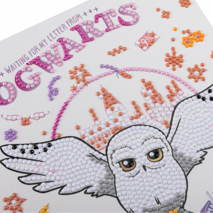 Produktbild Craft Buddy Hogwarts & Hedwig, 18x18cm Crystal Art Card