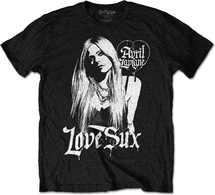 Avril Lavigne Unisex Adult Love Sux Cotton T-Shirt (S)