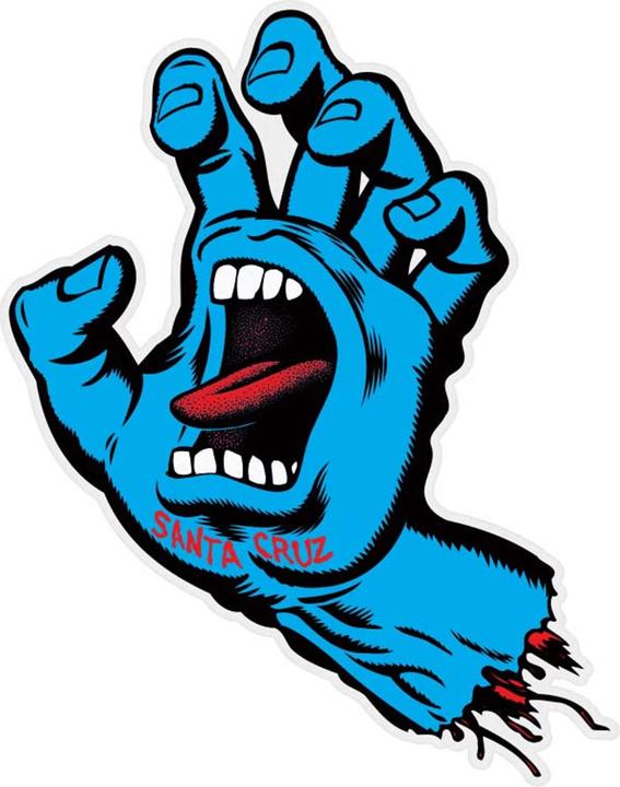 Santa Cruz Screaming Hand Sticker 7.9"