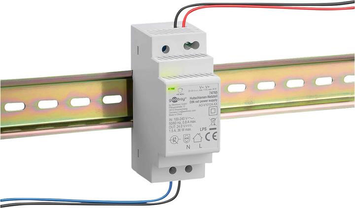 Produktbild Goobay Hutschienen-Netzteil DIN-Rail 24 V DC, 1,5 A, 36 W