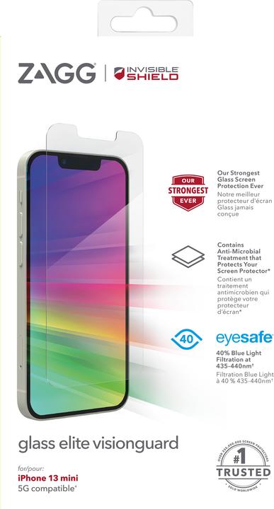 Actual product image InvisibleShield Glass Elite VisionGuard+ (1 Piece, Apple iPhone 13 mini)