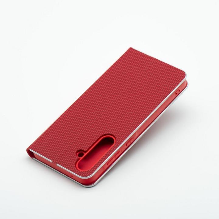 Produktbild OEM Book case LUNA Book Carbon for HUAWEI P30 Pro red (Huawei P30 Pro)