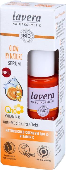 Immagine prodotto Lavera GLOW BY NATURE Siero Idratante Vegano Anti-Età con Q10 e Vitamina C 30ml - Arancione (30 ml)