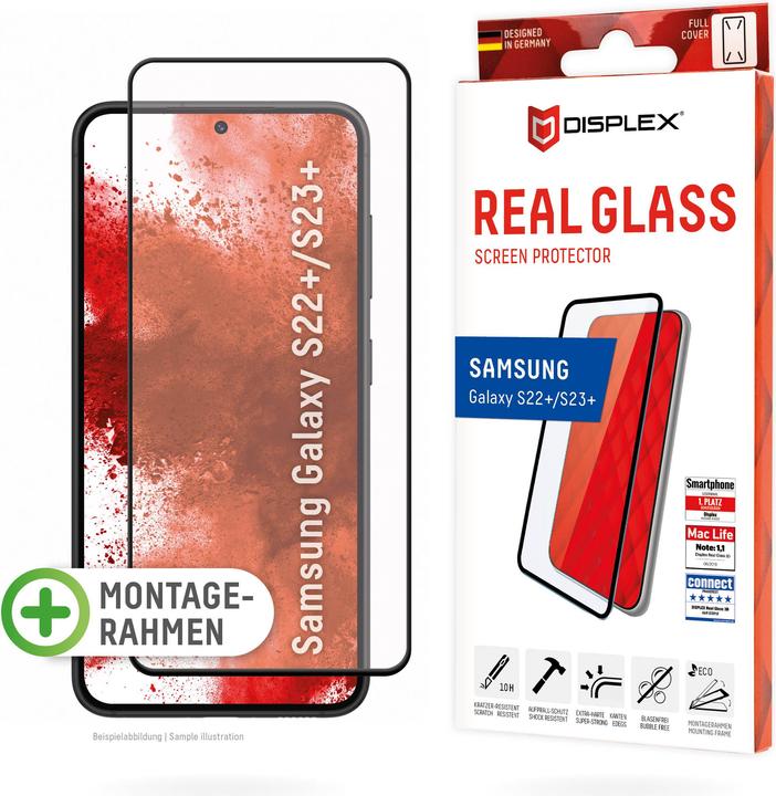 Actual product image Displex Premium Glass, Full Cover armoured glass (1 Piece, Samsung Galaxy S22 5G, Samsung Galaxy S23+)