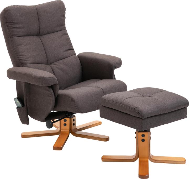Homcom Massagestuhl mit Fusshocker und Stauraum