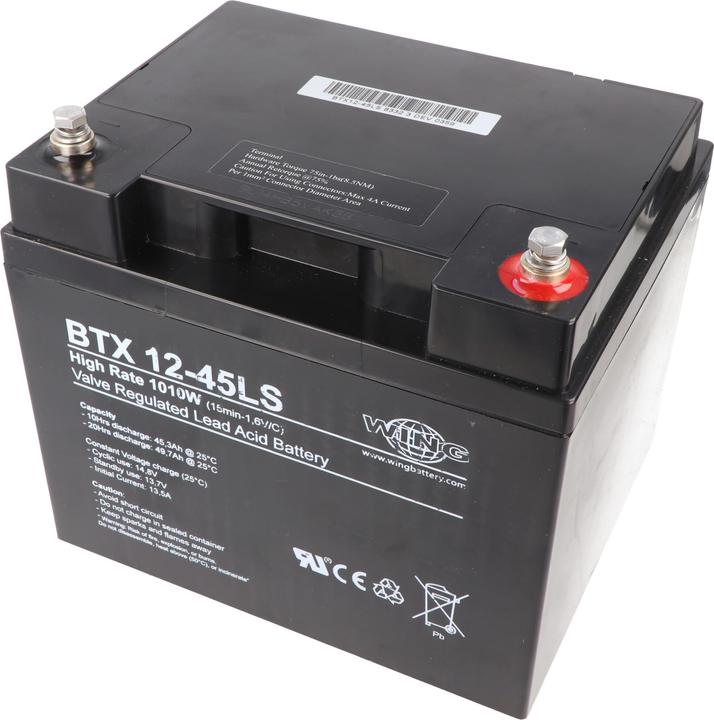 Produktbild AccuCell Wing BTX12-45LS 12V 47Ah high rate hochstromfähig Bleiakku AGM Blei Gel Akku (12 V, 47 Ah)