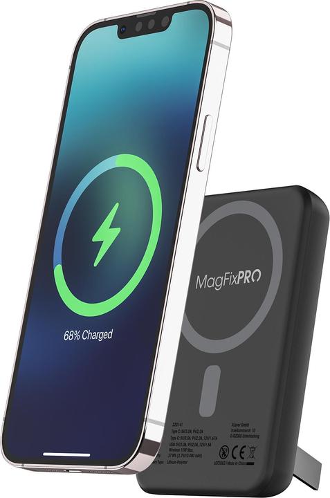 Immagine prodotto Xlayer Magfix Pro Caricatore rapido wireless con supporto 10.000mAh 20W Nero (10000 mAh, 20 W, 37 Wh)
