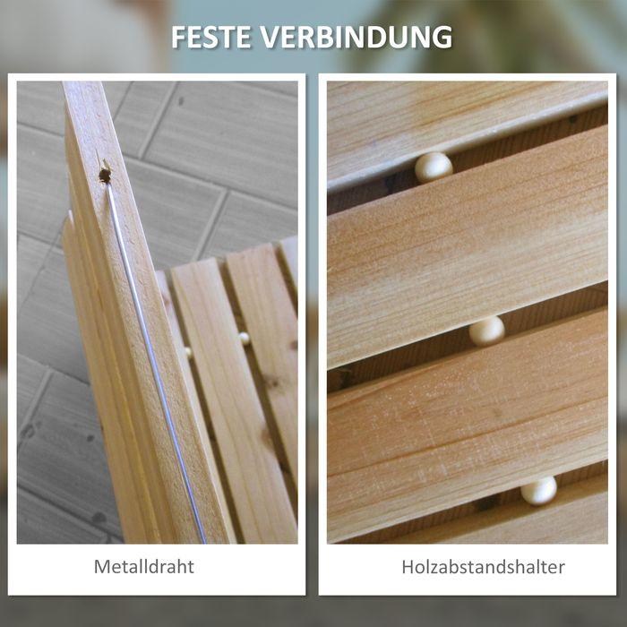 Produktbild Swisshandel24 120cm Gartenweg, Rollweg wetterfest Gartentritt Dekorative Holztritt aus Tannenholz, Natur (1 x)