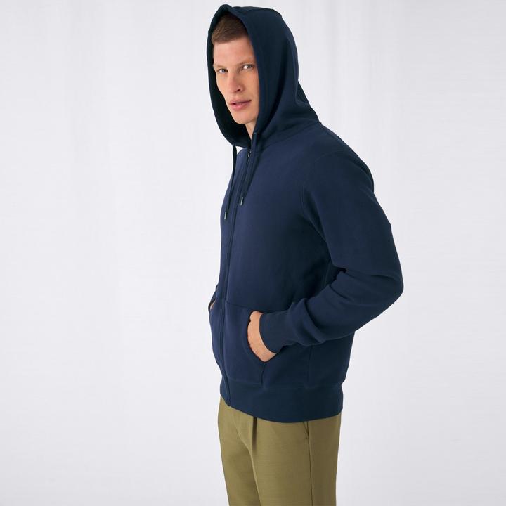 Immagine prodotto B&C Felpa con Cappuccio e Zip Intera Uomo (XS)