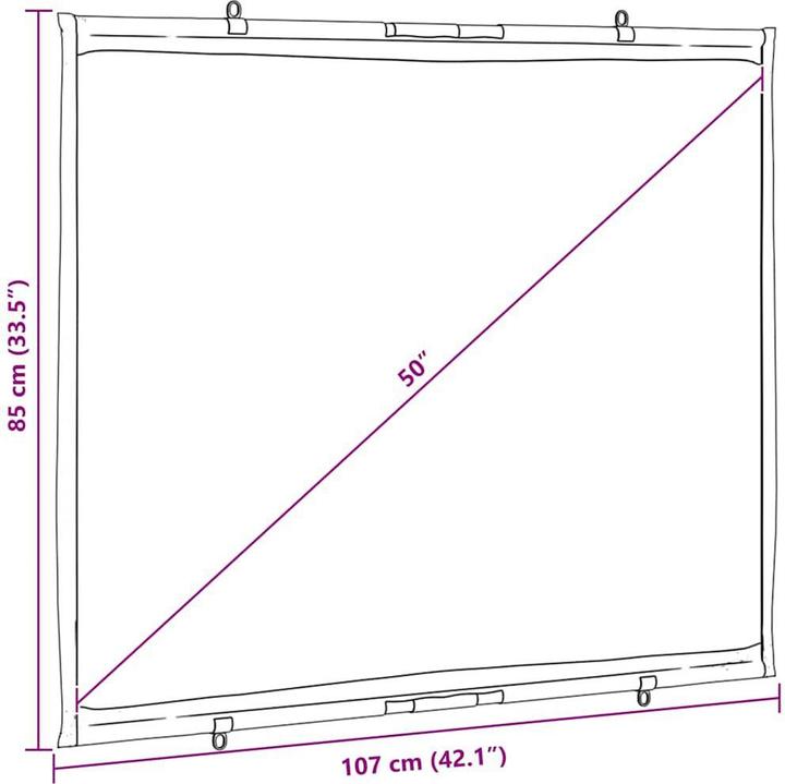 Actual product image VidaXL Projector screen Wall-mounted 50 inch 4:3 projection screen Screen (50", 4:3)