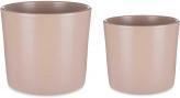 Produktbild Ibergarden Set 2 Keramik-Töpfe zylindrisch 22 27cm beige (27 cm)