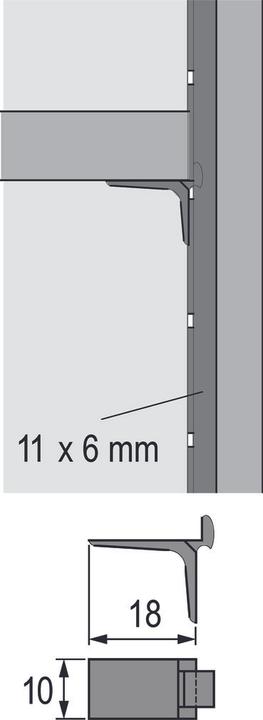 Productafbeelding Hettich Plankdrager VARI (1 Pcs.)