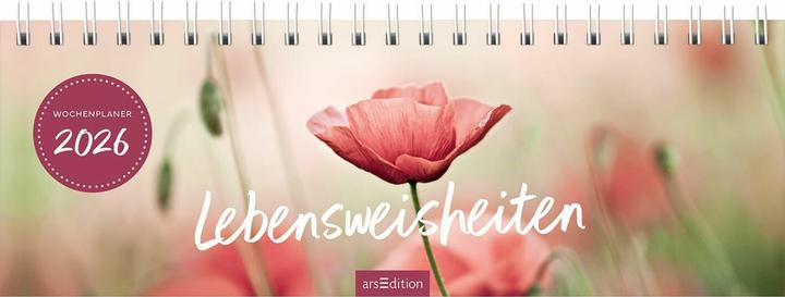 Produktbild Tischkalender Lebensweisheiten 2026 (Harter Einband, Deutsch)