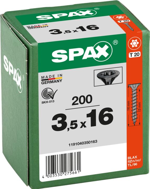 Produktbild Spax Spanplattenschrauben (200 Schrauben pro Stück)