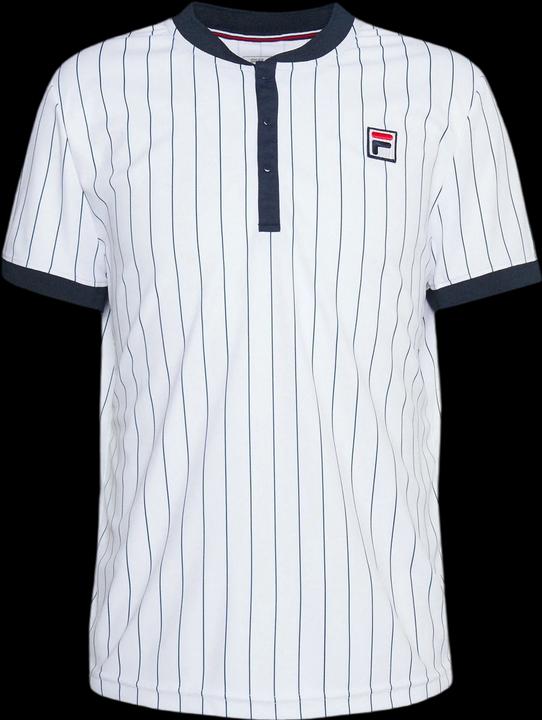 FILA T-Shirt Stripes Button White Man (XL)