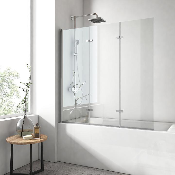 Produktbild Emke Duschwand für Badewanne (120 cm, 120 cm, 140 cm)