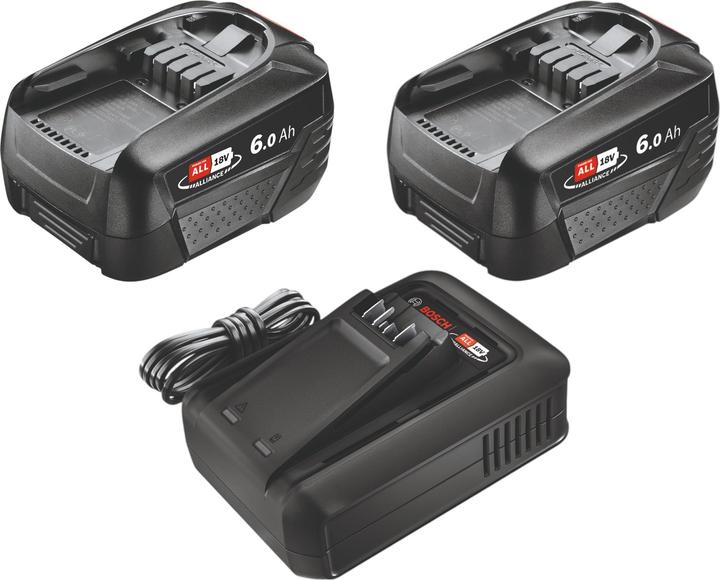 Image du produit Bosch Home & Garden Kit de démarrage Bosch DIY 18 V 2x PBA 18V 6.0Ah Batterie W-C 6,0 Ah ( 2x 1600A00DD7 ) + chargeur (18 V)
