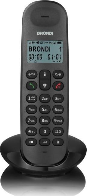 Produktbild Brondi Lotus Schwarz Grosses Display Schnurloses Telefon