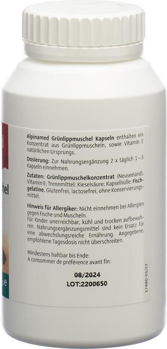Produktbild Alpinamed Grünlippmuschel (120 Stück, Kapseln, 100 g)