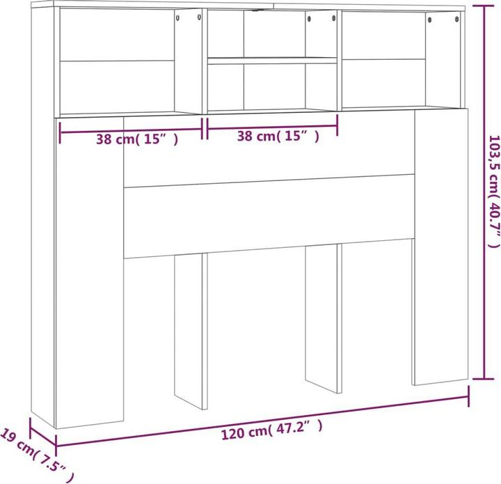 Actual product image VidaXL Sondra (120 x 19 x 103.5 cm)