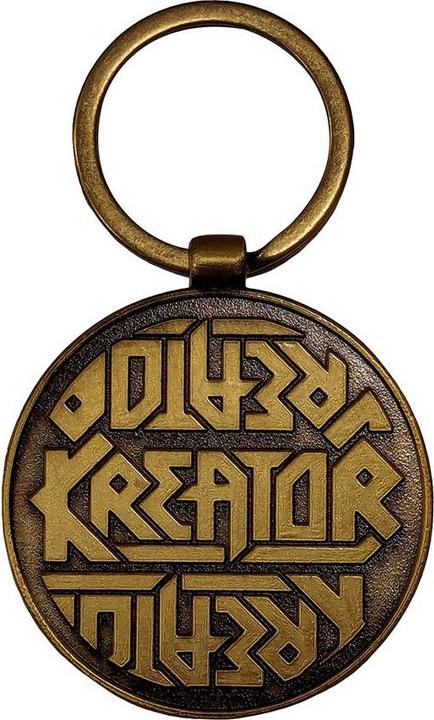 Actual product image Kreator Satan Is Real Emblem Back Print Keyring