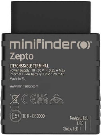 Actual product image MiniFinder Zepto 4G Tracker for Vehicles OBT