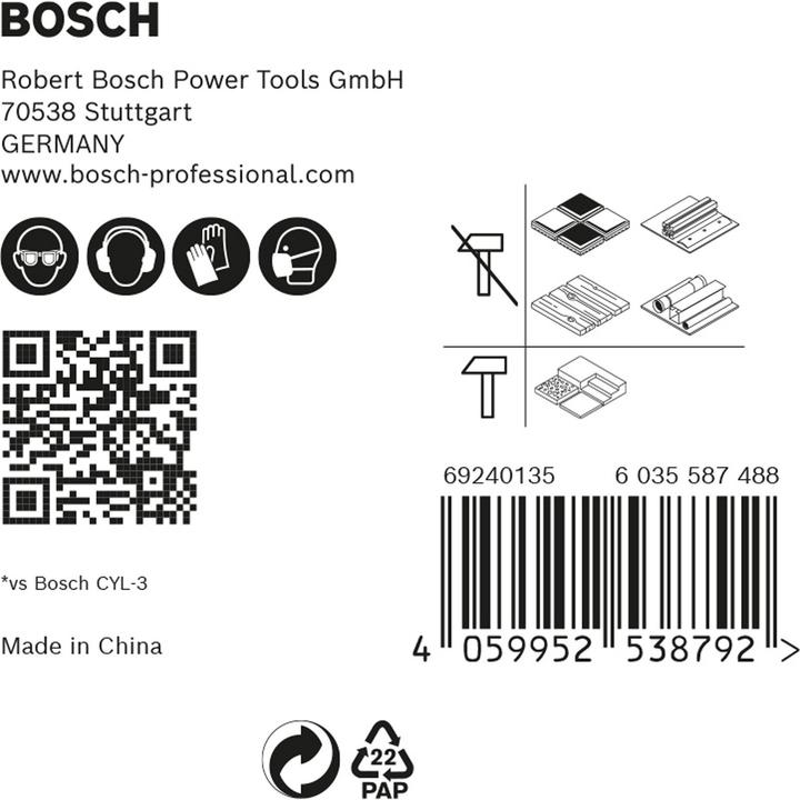 Image du produit Bosch Professional Zubehör EXPERT HEX-9 Jeu de forets MultiConstruction, 5,5/6/6/7/8 mm, 5 pcs. (5.5, 6, 7, 8 mm)
