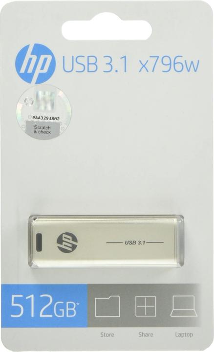 Actual product image HP x796w USB 3.1 512GB (512 GB, USB-A)