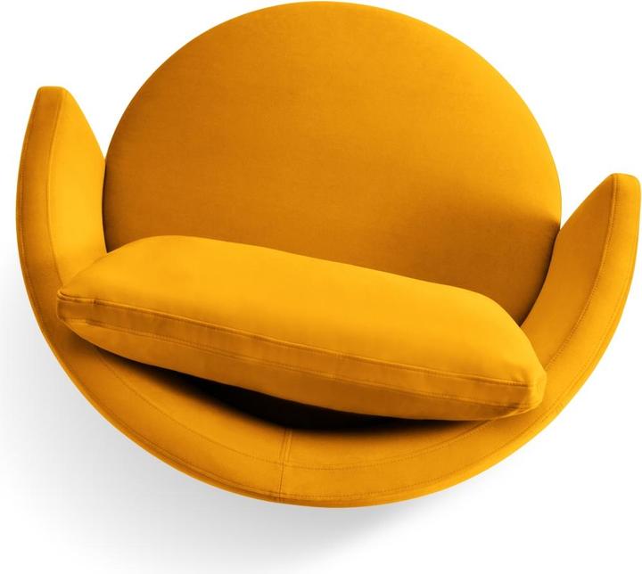Image du produit Micadoni Fauteuil Pivotant en Velours, "Bliss", 1 Place, 92x92x75 Fabriqué en Europe