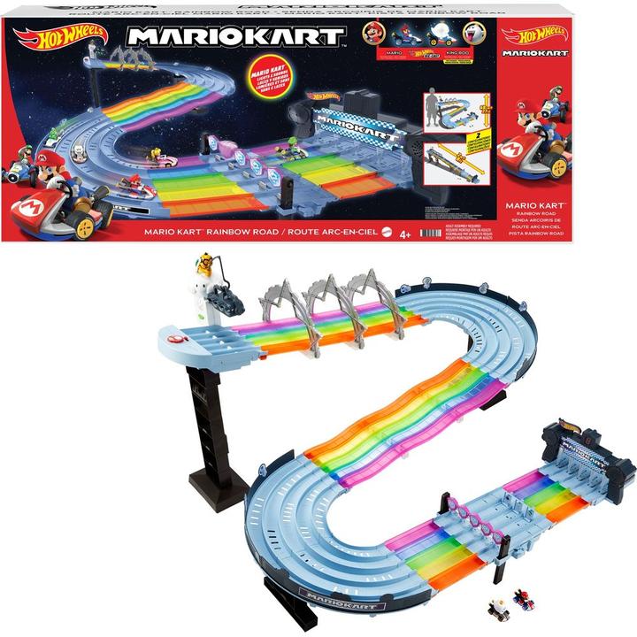Produktbild Hot Wheels Mario Kart Rainbow Race Set Spielset