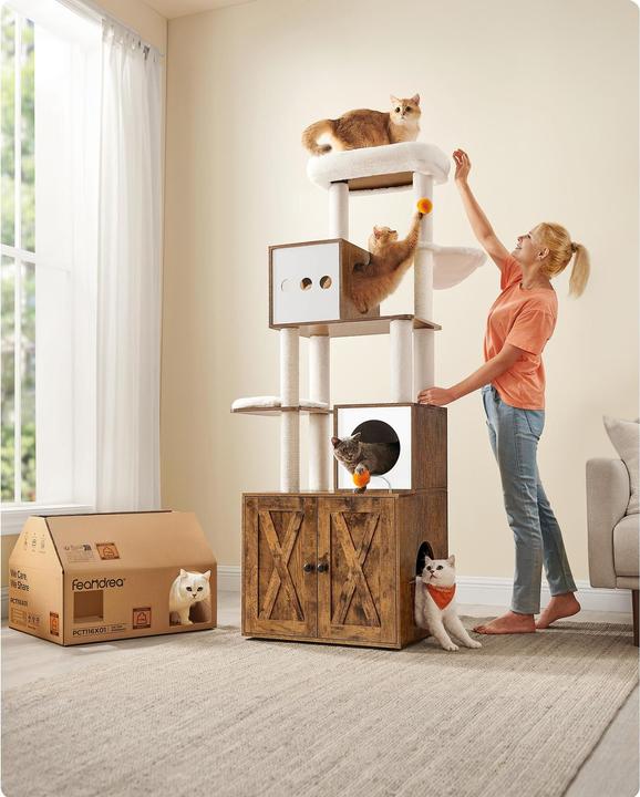 Immagine prodotto Feandrea Mr. Kittens (185 cm, Nero, Marrone rustico)