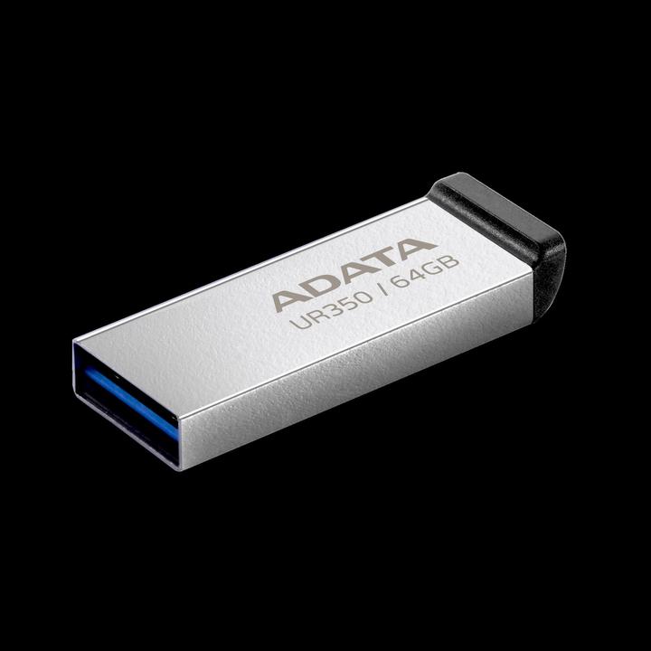 Image du produit Adata Pendrive UR350 USB3.2 Gen1 métal noir (64 Go, USB-A)
