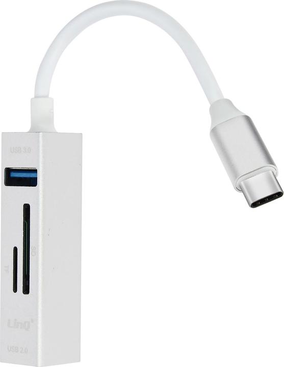 Actual product image LinQ 5-in-1 USB-C hub, 3x USB ports + SD / Micro-SD card reader (USB-C, 3 Ports)