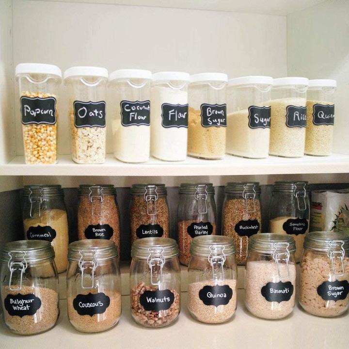 Produktbild I Am Creative Etiketten Kreide Tafel im Schiefer Look Selbstklebende Aufkleber