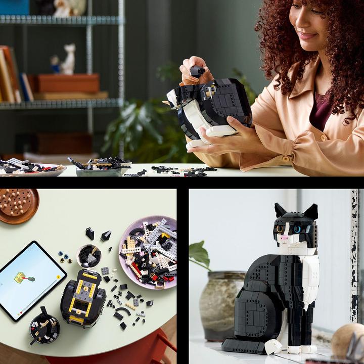Image du produit LEGO Chat noir et blanc (21349, LEGO Ideas, LEGO difficiles à trouver)