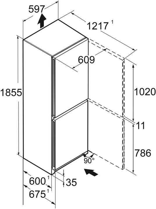Produktbild Liebherr Kühl-Gefrierkombination freistehend Pure CNd 5203 Weiss (330 l)