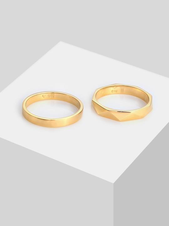 Immagine prodotto Elli Bandring 2er Set Hexagon Look (56, 925 Argento)