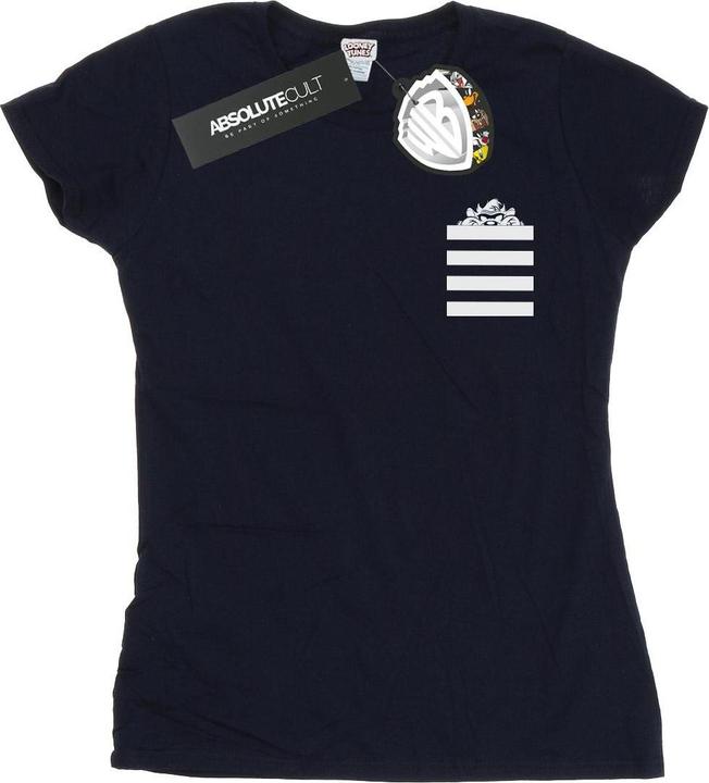 Looney Tunes Taz Stripes Faux Pocket TShirt (XXL)