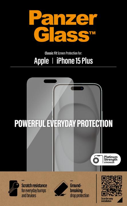 Actual product image PanzerGlass Screen Protector (1 Piece, Apple iPhone 15 Plus)