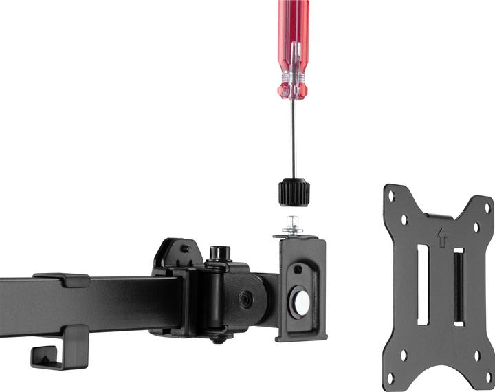 Actual product image InLine Table mount, for 3x LCD/LED display up to 81cm (32"), max. 7kg, black (Table, 32")