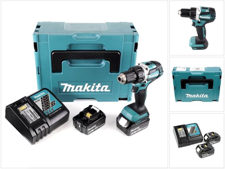 Makita DDF484RTJ Perceuse-visseuse sans fil, 18 V, 2x 5,0 Ah Li-Ion, 54 (Fonctionnement sur batterie)