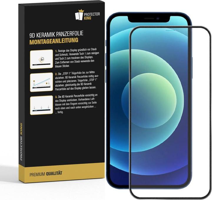 Produktbild Protectorking 3x Ceramic-Glass Full Cover HD Klar (3 Stück, Apple iPhone 12 Pro Max)