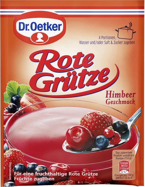 Produktbild Dr. Oetker Rote Gruetze Himbeer (121.50 g)