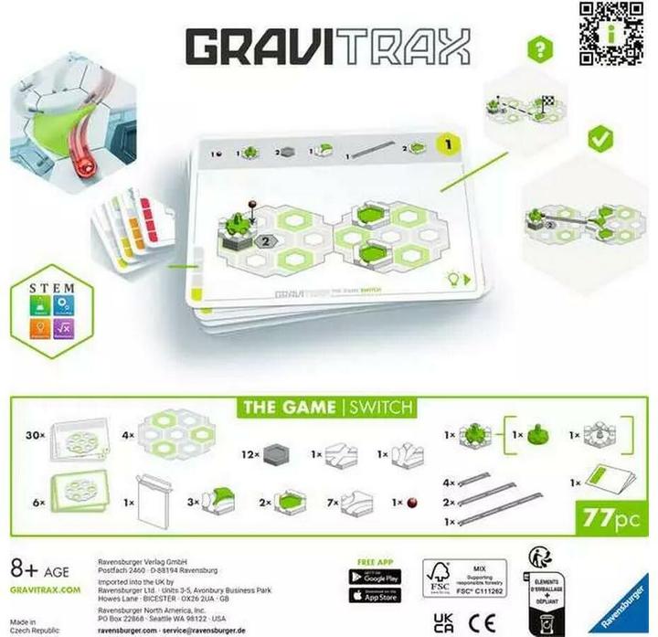 Image du produit Ravensburger 25572 GraviTrax The Game Switch - Jeu de logique pour les fans de circuits de billes