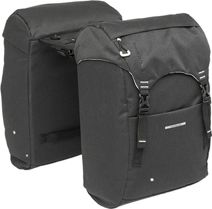 Actual product image New Looxs fietstas NewLooxs Sports Double Racktime 2 32 litres - 29 x 16 x 39 cm - black/grey (32 l, Luggage carrier bag)