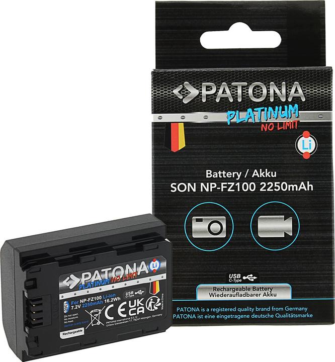 Produktbild Patona Platinum NP-FZ100 USB-C (Kamera Akku)
