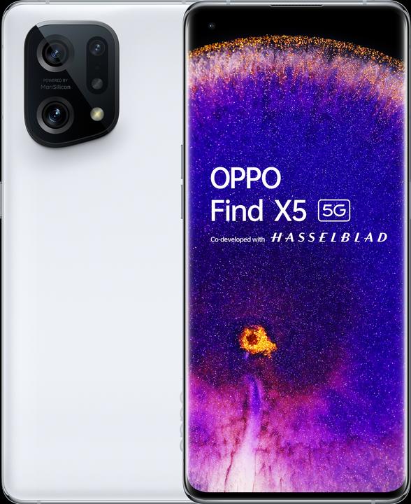 Image du produit OPPO Find X5 (256 Go, Blanc, 6.55", SIM + eSIM, 50 Mpx, 5G)
