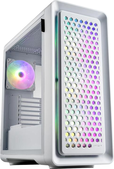 Fortron FSP CUT593P E-ATX Ultra Tower 3xARGB WHITE (mATX, Mini-ITX, ATX)