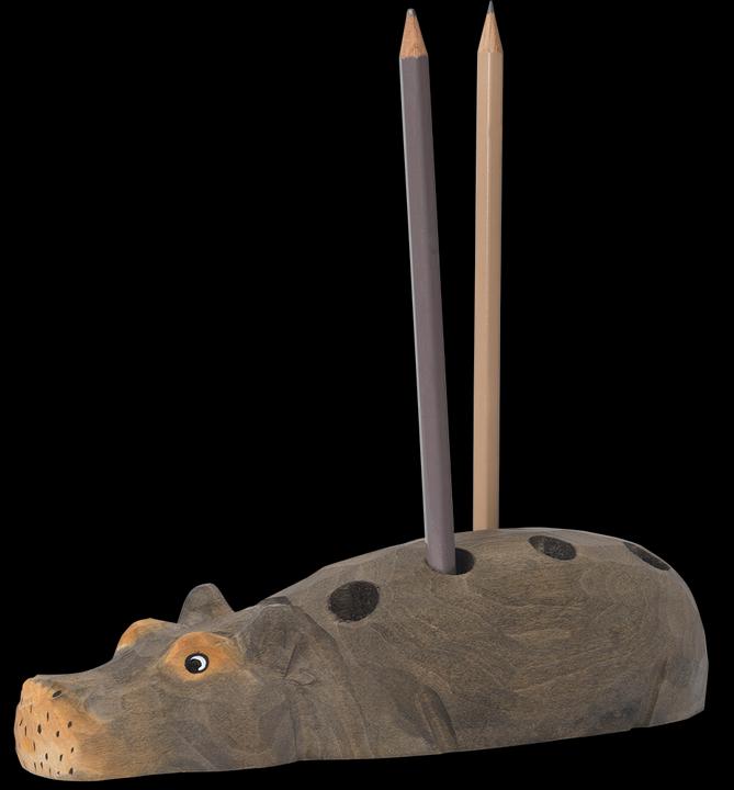 Actual product image Ferm Living Hippo Pencil Holder - Hand-carved